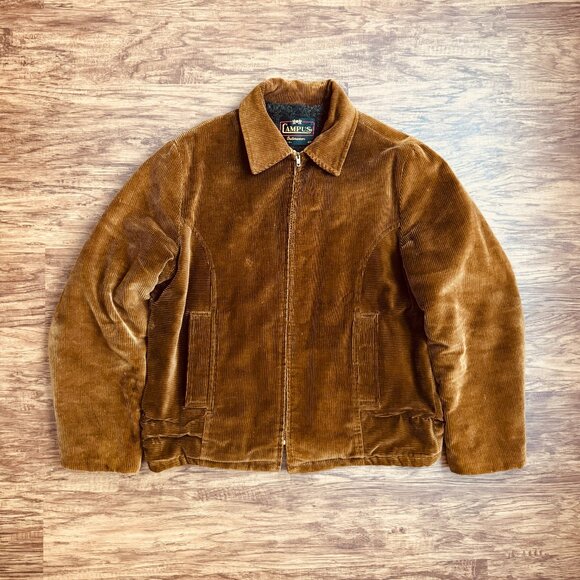 Campus Other - Vintage Campus Outerwear Mens 42 Brown Corduroy Fur Lined Jacket USA